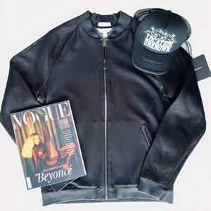 CALVIN KLEIN Satin Mesh Bomber Jacket